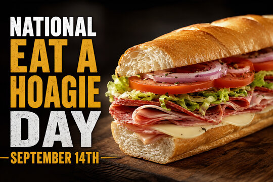 National Eat a Hoagie Day September 14th Delicious Sub Sandwich