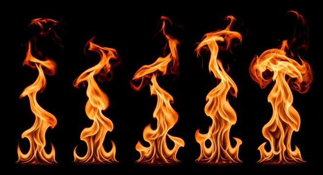 Dynamic Fire Flames Abstract Background Design.