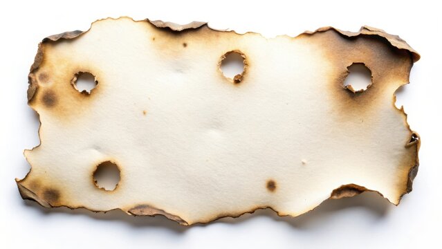 Burned Paper with Holes and Distressed Edges for Creative Use