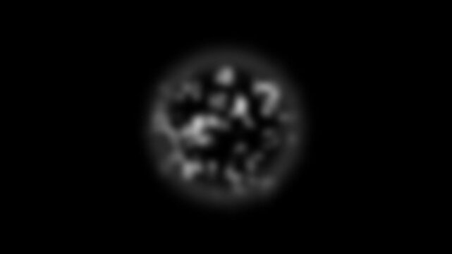 Abstract glowing particles in dark bokeh circles with subtle movement for digital backgrounds