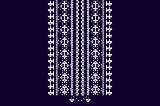 Neckline embroidery geometric abstract elements neck pattern. Native decorative design for fabric, clothing, illustration, texture, collar decor, border, rug, decoration, printing, element, necklace