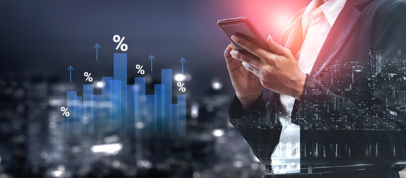 A businessman utilizes a smartphone to analyze market trends amidst a vibrant city skyline at night, highlighting the significance of data in modern finance and decision-making. Cyphers