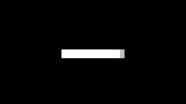 Clean animated loading progress bar with modern digital interface styling, ideal for HUD overlays, UI screens, video editing, presentations, and technology visuals. alpha channel
