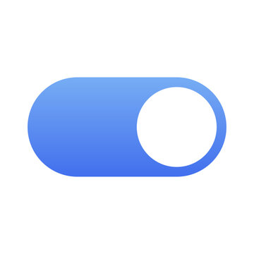 Blue toggle switch icon for user interface