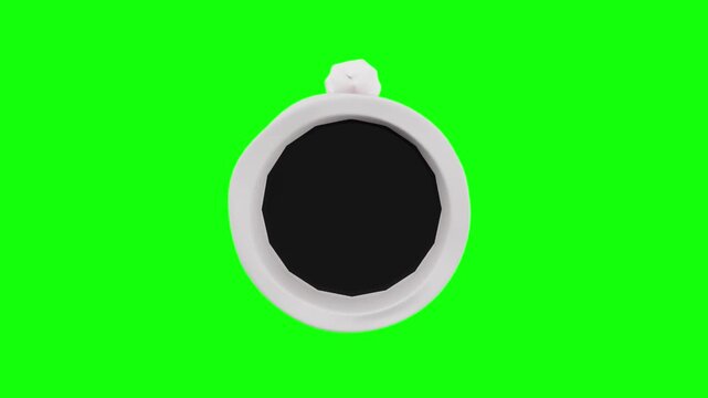 circular hole 3D animated on green screen background.