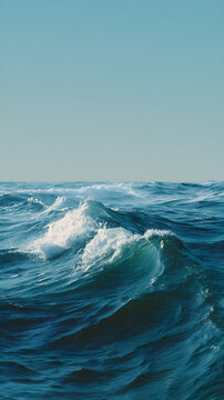Blue ocean waves
