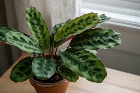 Variegated Calathea Plant