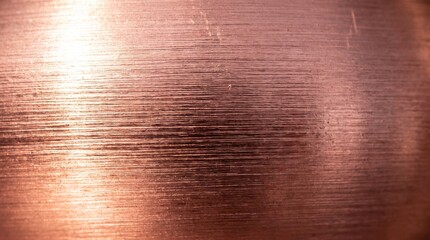 Fototapeta premium Brushed rose gold metallic sheet displays a textured surface and subtle gradients