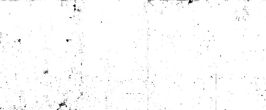 Black speckles and smudges on a white textured background with subtle grey lines and marks grunge abstract