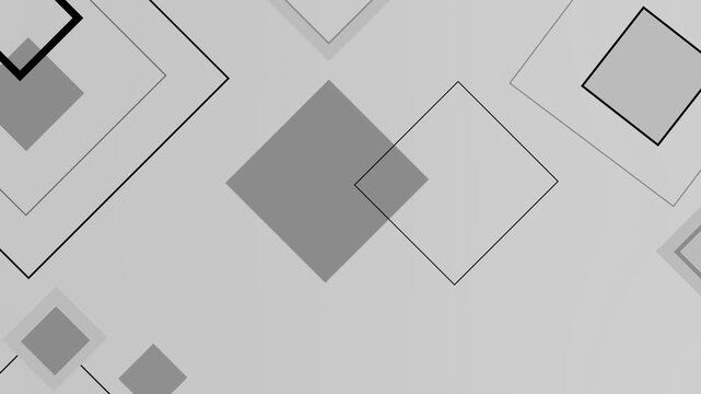 Overlapping geometric diamonds shape background animation