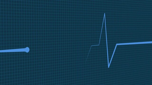 Heartbeat line wave signal showing a medical pulse pattern isolated animation