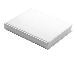 Fototapeta premium A blank white hardcover book mockup isolated on a clean white background