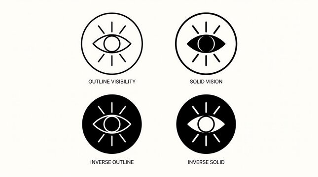 Round emoji face icon set, minimal black expression vector
