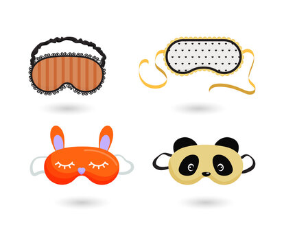 Colorful sleep masks for a good night's rest transparent background