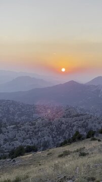 Dramatically Silhouetted Gidengelmez Peaks at Dusk