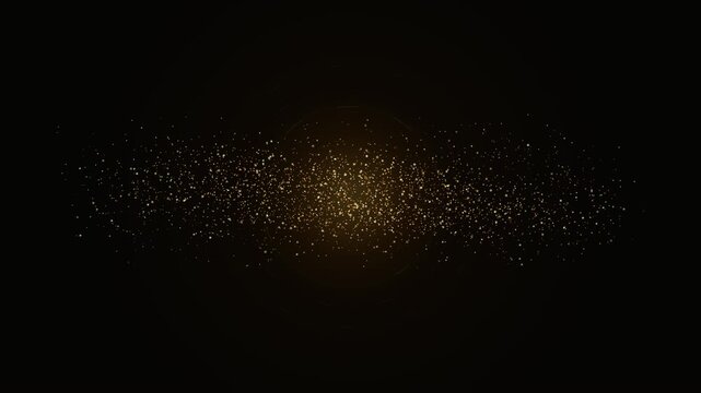 Abstract Gold Light Particle Flow with 100% 30 Days Refund Guarantee Text