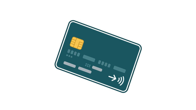 Credit Card Icon For Contactless Payment Technology