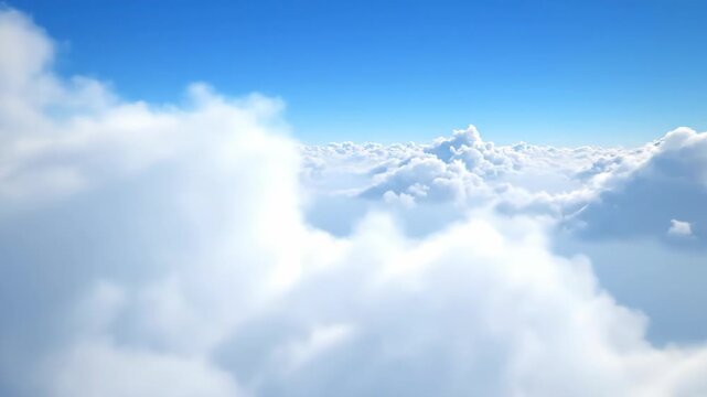 Sunlight breaking through dramatic clouds over a bright blue sky