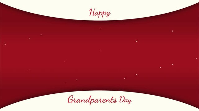 Happy national grandparents day typography pattern red abstract modern elegant minimalist graphic style commercial backdrop marketing social media cards
