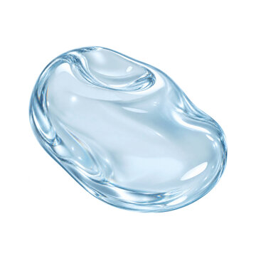 Compressed water gel cushion isolated on transparent background