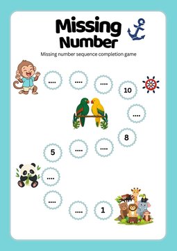 Educational black and white math worksheet for children to practice counting and writing missing numbers from 1 to 20 inside heart shapes. Perfect activity page for preschool, kindergarten, homeschool
