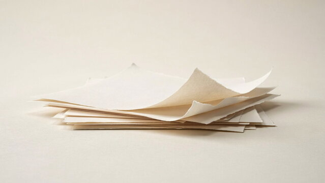 White Cracked Paper Texture Background with Natural Torn Surface