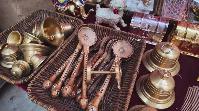 Traditional Copperware Shop and Hand Engraving in Kashgar Old Town