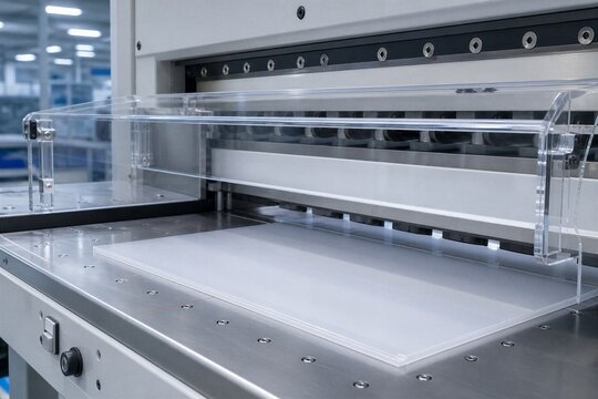 Industrial guillotine cutter machine for manufacturing operations