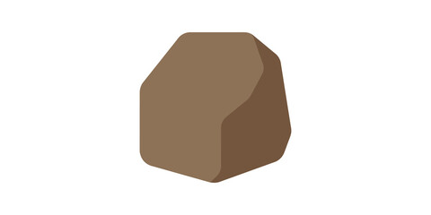 Brown irregular shape rock stone geological element with facets. ©  图像
