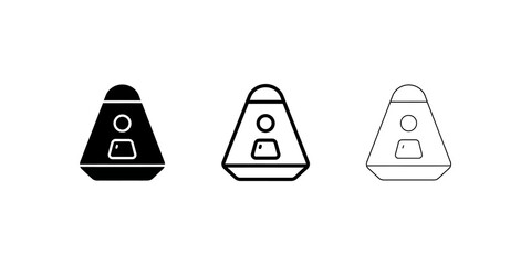 Space capsule icon set with glyph and outline vector design elements. ©  图像