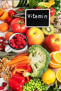 Products containing vitamin C.