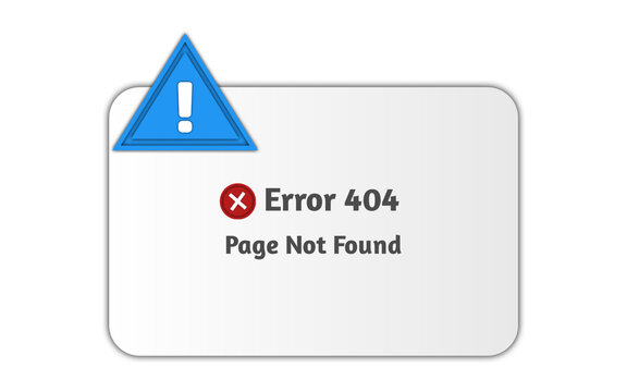 Error 404 Page Not Found Warning Web Interface Icon Isolated on Transparent Background