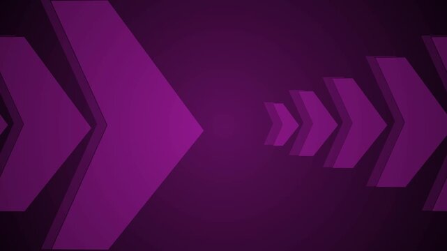 Stylized arrows pointing right on dark gradient background animation, geometric abstract technology pattern