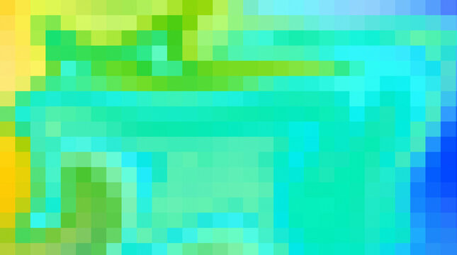 Cyan pixel motion background with blue gradient waves, soft blur, and vibrant digital abstract texture