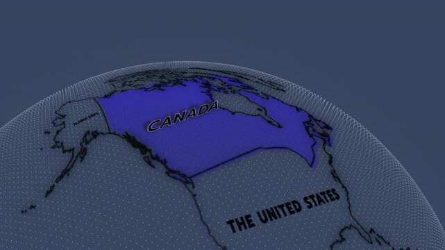 map of North America highlighting Canada, Canadian, North America map, Canada map.