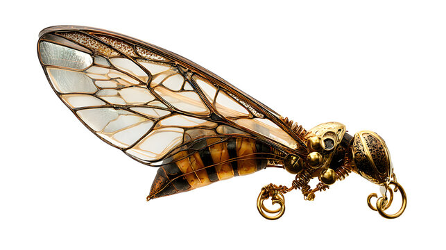 Bee wing mechanism golden insect biomimetic design