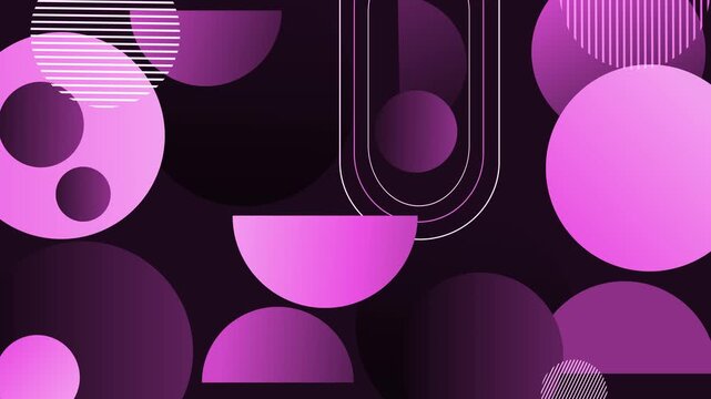 Abstract geometric circles composition background animation