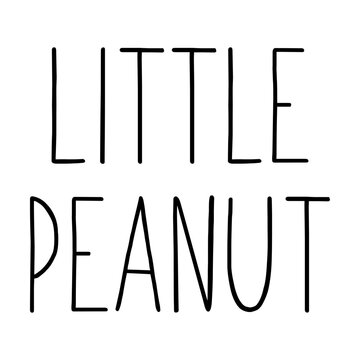 Little peanut svg cut file. Isolated vector illustration.