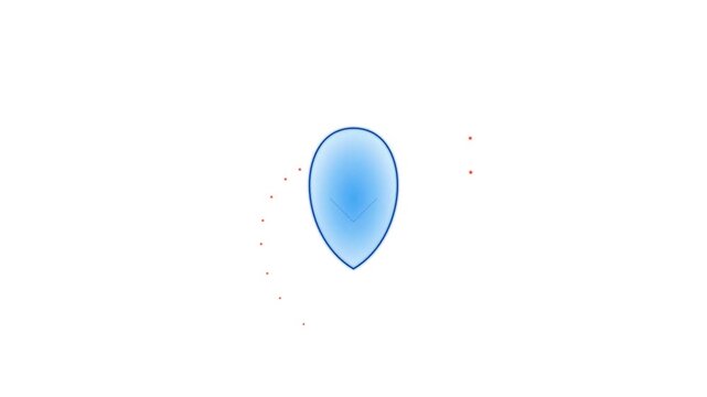 Cyber security digital shield protection icons on white background