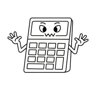 Cartoon Calculator Character