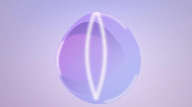 Fluid droplet crescent moon nested cell seamless loop motion