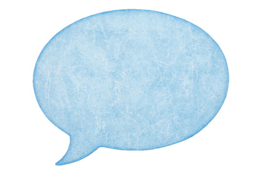 Light blue watercolor speech bubble isolated on a clean white background with space for text copy