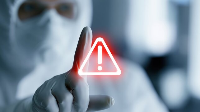Warning sign alert notification medical research laboratory safety