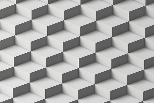 Abstract 3D Geometric Cube Pattern Background with Modern Minimal Architectural Design