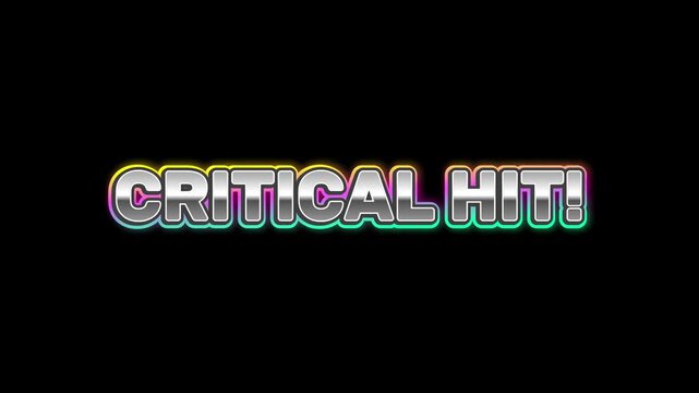 Critical Hit! A Powerful Success Event in Gaming, Indicating a High-Impact Victory and Game Achievement