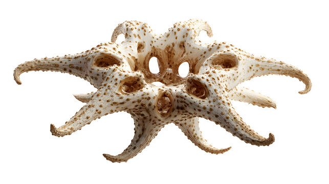 Starfish radial form sculpture biomimetic bioluminescent