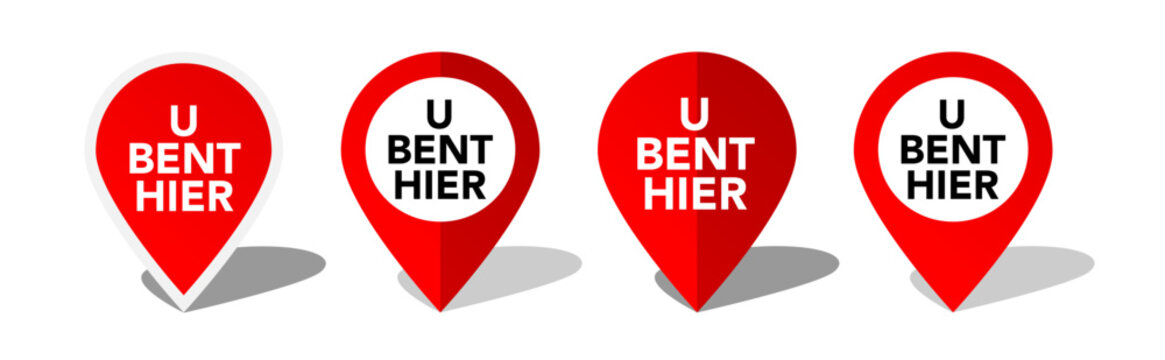 U bent hier, you are here in Dutch language 