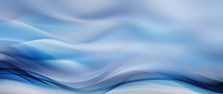 Abstract elegant blue and white wavy motion background with smooth digital curves