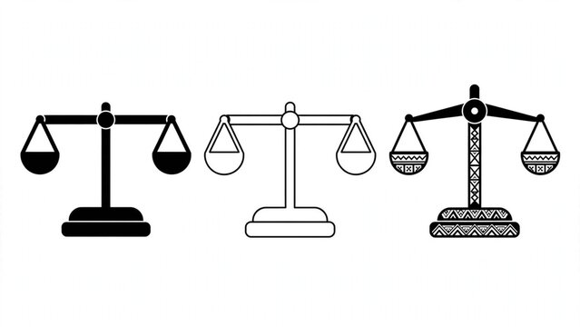 Vector of scales of justice