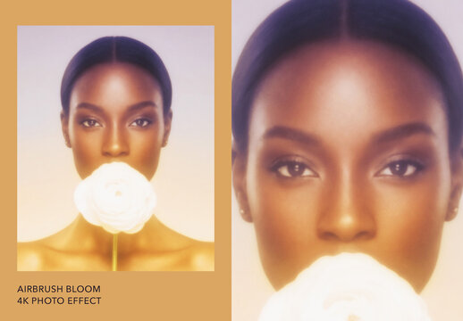 Airbrush Bloom Dreamy Portrait Photo Effect - Soft Focus Glow Duotone False Colour Grade